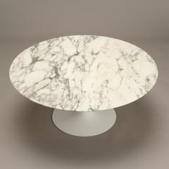 Knoll Saarinen Round Pedestal Tulip Coffee Table in Arabescato Marble - 4570106