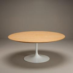  Knoll Saarinen Round Tulip Pedestal Coffee Table in Light Oak - 4570205