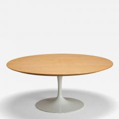  Knoll Saarinen Round Tulip Pedestal Coffee Table in Light Oak - 4570208