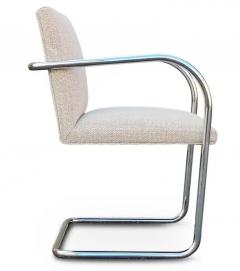  Knoll Set of Ten 10 Knoll Mies van der Rohe Tubular Brno Dining Chairs in Wool Blend - 3856752