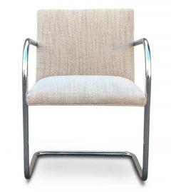  Knoll Set of Ten 10 Knoll Mies van der Rohe Tubular Brno Dining Chairs in Wool Blend - 3856755