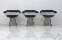  Knoll Warren Platner Arm Chairs in Sapphire Velvet - 3614635