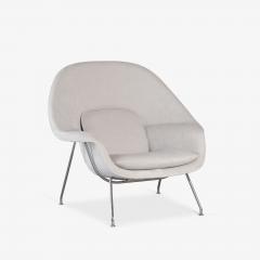  Knoll Womb Chair Ottoman in Gray Chenille Velvet by Eero Saarinen for Knoll - 4127251