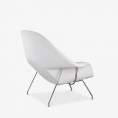  Knoll Womb Chair Ottoman in Gray Chenille Velvet by Eero Saarinen for Knoll - 4127254