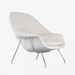  Knoll Womb Chair Ottoman in Gray Chenille Velvet by Eero Saarinen for Knoll - 4127255