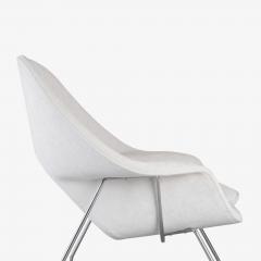  Knoll Womb Chair Ottoman in Gray Chenille Velvet by Eero Saarinen for Knoll - 4127256