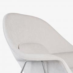  Knoll Womb Chair Ottoman in Gray Chenille Velvet by Eero Saarinen for Knoll - 4127257