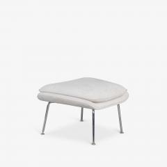  Knoll Womb Chair Ottoman in Gray Chenille Velvet by Eero Saarinen for Knoll - 4127260