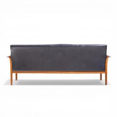  Knut Saeter Knut S ter for Vatne M bler Mid Century Norwegian Teak and Leather Loveseat Sofa - 4561271
