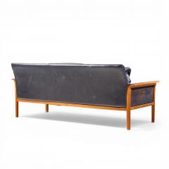  Knut Saeter Knut S ter for Vatne M bler Mid Century Norwegian Teak and Leather Loveseat Sofa - 4561272