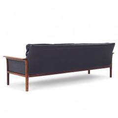  Knut Saeter Knut Saeter for Vatne M bler Mid Century Norwegian Rosewood and Leather Sofa - 4224115