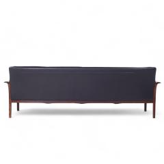  Knut Saeter Knut Saeter for Vatne M bler Mid Century Norwegian Rosewood and Leather Sofa - 4224119