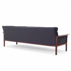  Knut Saeter Knut Saeter for Vatne M bler Mid Century Norwegian Rosewood and Leather Sofa - 4224120