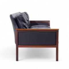  Knut Saeter Knut Saeter for Vatne M bler Mid Century Norwegian Rosewood and Leather Sofa - 4224121