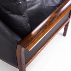  Knut Saeter Knut Saeter for Vatne M bler Mid Century Norwegian Rosewood and Leather Sofa - 4224122