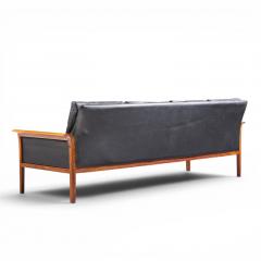  Knut Saeter Knut Saeter for Vatne M bler Mid Century Norwegian Rosewood and Leather Sofa - 4649710