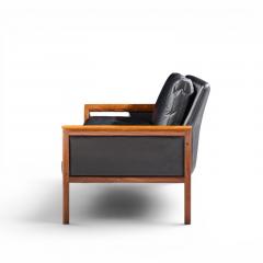  Knut Saeter Knut Saeter for Vatne M bler Mid Century Norwegian Rosewood and Leather Sofa - 4649711