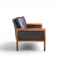  Knut Saeter Knut Saeter for Vatne M bler Mid Century Norwegian Rosewood and Leather Sofa - 4649716