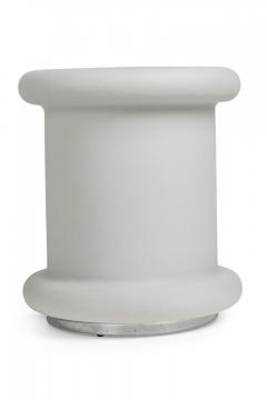  Koch Lowy Koch Lowy Mid Century American White Satin Triplex Glass Tablette Lamp Table - 4162598