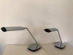  Koch Lowy Pair of Koch Lowy Chrome Swing Arm Adjustable Desk Lamps - 1605628
