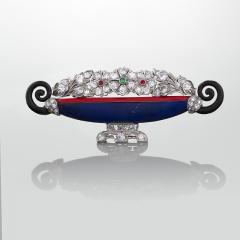  Kohn Kohn Art Deco Jardiniere Jeweled Brooch - 186426