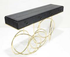  Koket Koket Burlesque Console in Brass and Leather - 4059778