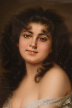  Konigliche Porzellan Manufaktur KPM A BERLIN KPM PORCELAIN RECTANGULAR PLAQUE OF A YOUNG BEAUTY - 3566715