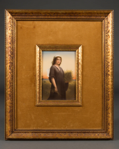  Konigliche Porzellan Manufaktur KPM A BERLIN KPM RECTANGULAR PORCELAIN PLAQUE OF RUTH - 3566752