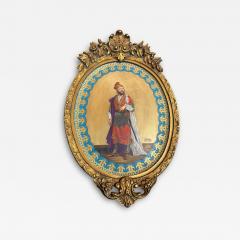 Konigliche Porzellan Manufaktur KPM ANTIQUE HAND PAINTED KPM PORCELAIN OVAL ROYAL PORTRAIT IN ORIGINAL GILT FRAME - 4496589