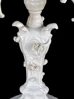  Konigliche Porzellan Manufaktur KPM KPM Berlin Blanc de Chine Five light Rococo Style Candelabra - 3839913