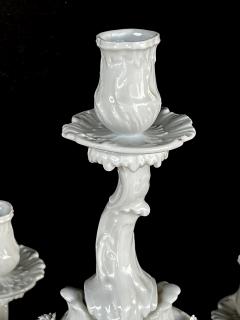  Konigliche Porzellan Manufaktur KPM KPM Berlin Blanc de Chine Five light Rococo Style Candelabra - 3839914