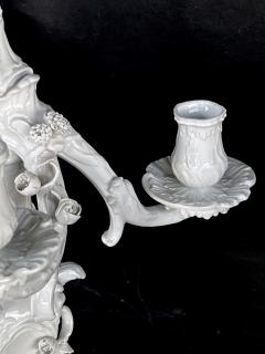  Konigliche Porzellan Manufaktur KPM KPM Berlin Blanc de Chine Five light Rococo Style Candelabra - 3839916