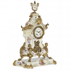  Konigliche Porzellan Manufaktur KPM KPM porcelain and gilt bronze Rococo style clock set - 3416509