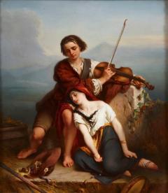  Konigliche Porzellan Manufaktur KPM Large KPM porcelain plaque after Louis Gallait - 2965660