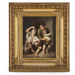  Konigliche Porzellan Manufaktur KPM Two KPM porcelain plaques in giltwood frames after Murillo - 1937751