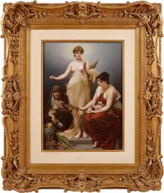  Konigliche Porzellan Manufaktur KPM Very fine and large KPM porcelain plaque of The Three Fates - 3930964