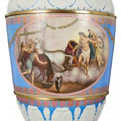  Konigliche Porzellan Manufaktur KPM Very large antique German hand painted porcelain vase by KPM - 4239150