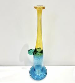  Kosta Boda AB 1970s Bertil Vallien Swedish Blue Green Yellow Art Glass Vase for Kosta Boda - 3188479