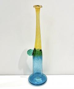  Kosta Boda AB 1970s Bertil Vallien Swedish Blue Green Yellow Art Glass Vase for Kosta Boda - 3188480