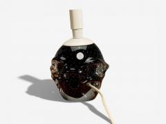  Kosta Boda AB Kosta Small Table Lamp Black Glass Sweden 1950s - 4491573