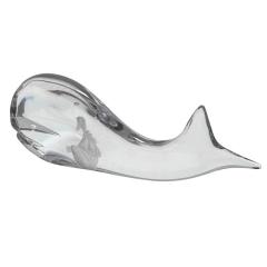  Kosta Boda AB Modern Kosta Boda Jonah and the Whale Crystal Fish Sculpture - 4333543
