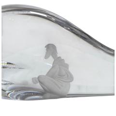  Kosta Boda AB Modern Kosta Boda Jonah and the Whale Crystal Fish Sculpture - 4333544