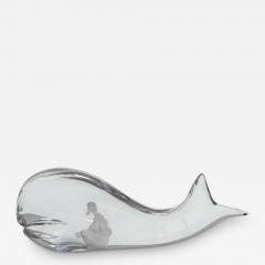  Kosta Boda AB Modern Kosta Boda Jonah and the Whale Crystal Fish Sculpture - 4333590