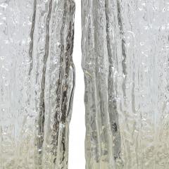 Kosta Boda AB Pair of Lamps with Rustic Bark Texture in Glass Attrib Kosta - 3005777