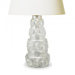  Kosta Boda AB Pair of Mod Lamps with Tiered Glass Bases Attributed to Kosta - 1633139