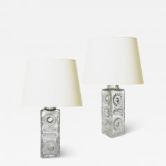  Kosta Boda AB Pair of Table Lamps in Crystal by Hans Owe Sandeberg for Kosta - 3033883