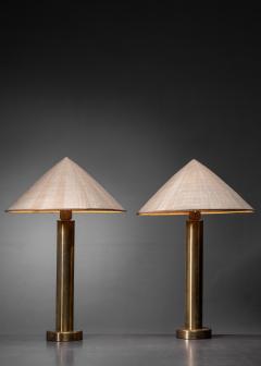  Kosta Boda AB Pair of brass table lamps - 4107949