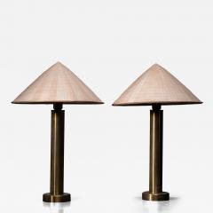  Kosta Boda AB Pair of brass table lamps - 4109907
