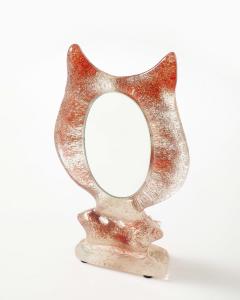  Kosta Boda AB Sandblasted Colored Glass Cats Ear Table Mirror by Kosta Boda Sweden c 1970 - 4609460