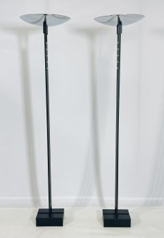  Kovacs Pair of Floor Lamps Torchieres by Robert Sonneman for George Kovacs USA 1987 - 4128659